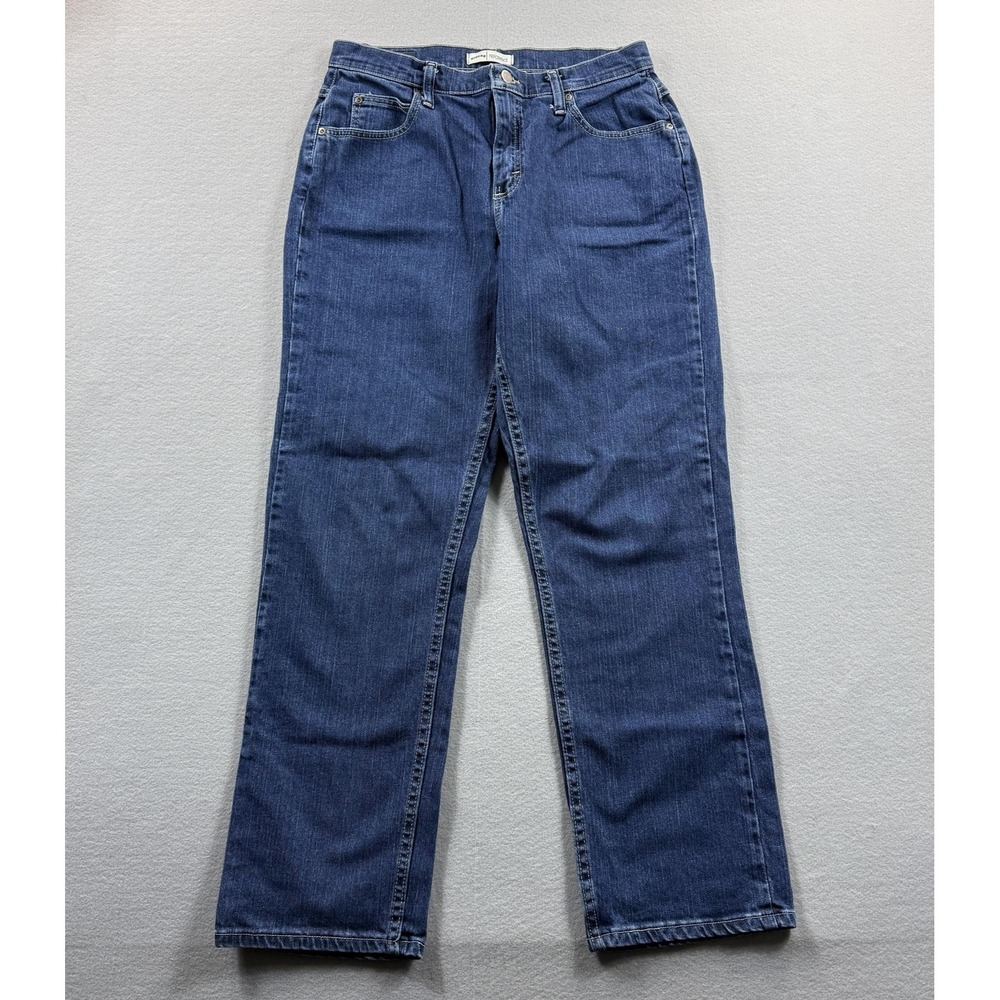 Riders By Lee Jeans Womens 10 Blue Medium Wash Relaxed Straight‎ Denim 30x29.5
